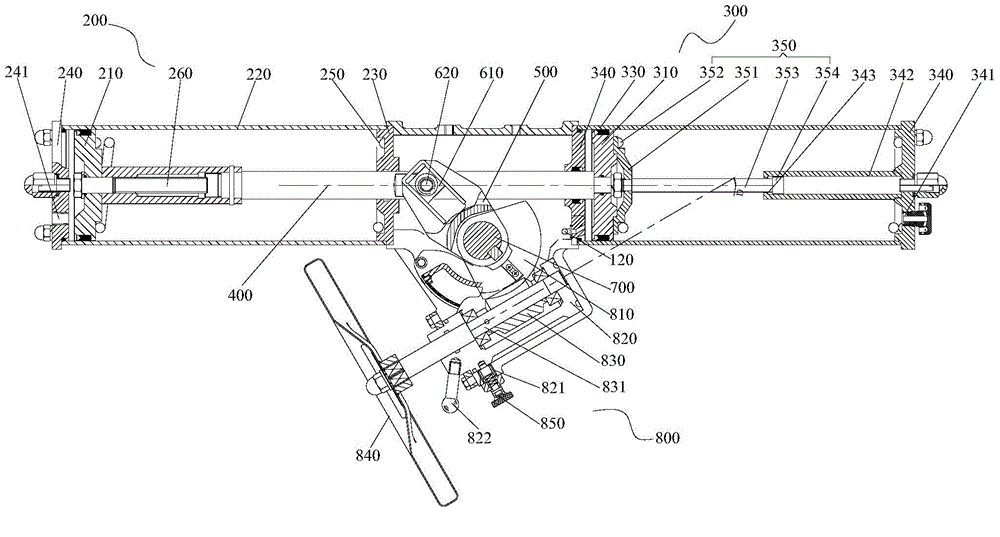 Transverse-mounting type pneumatic piston executing mechanism of angular travel adjusting valve