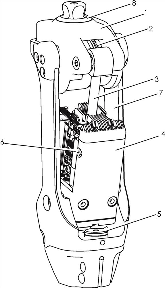 Intelligent damping artificial limb with active bending function