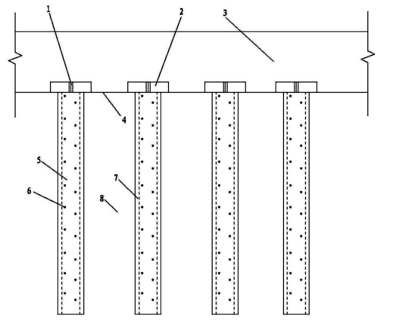Treatment method of drainage pipe pile composite foundation