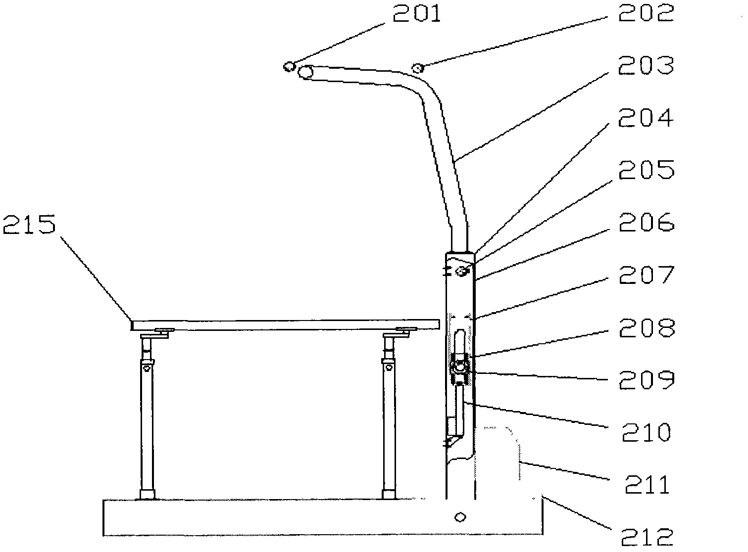 Exoskeleton-type desktop rehabilitation exercise machine for lower limbs