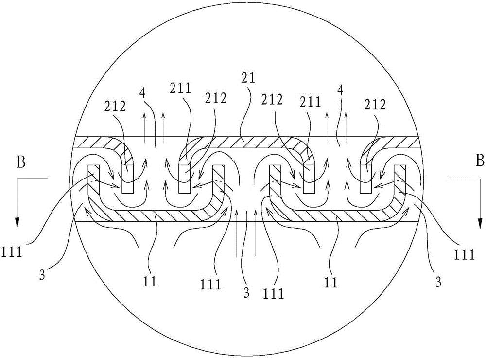 Multi-flow-directional filtering device used for range hood