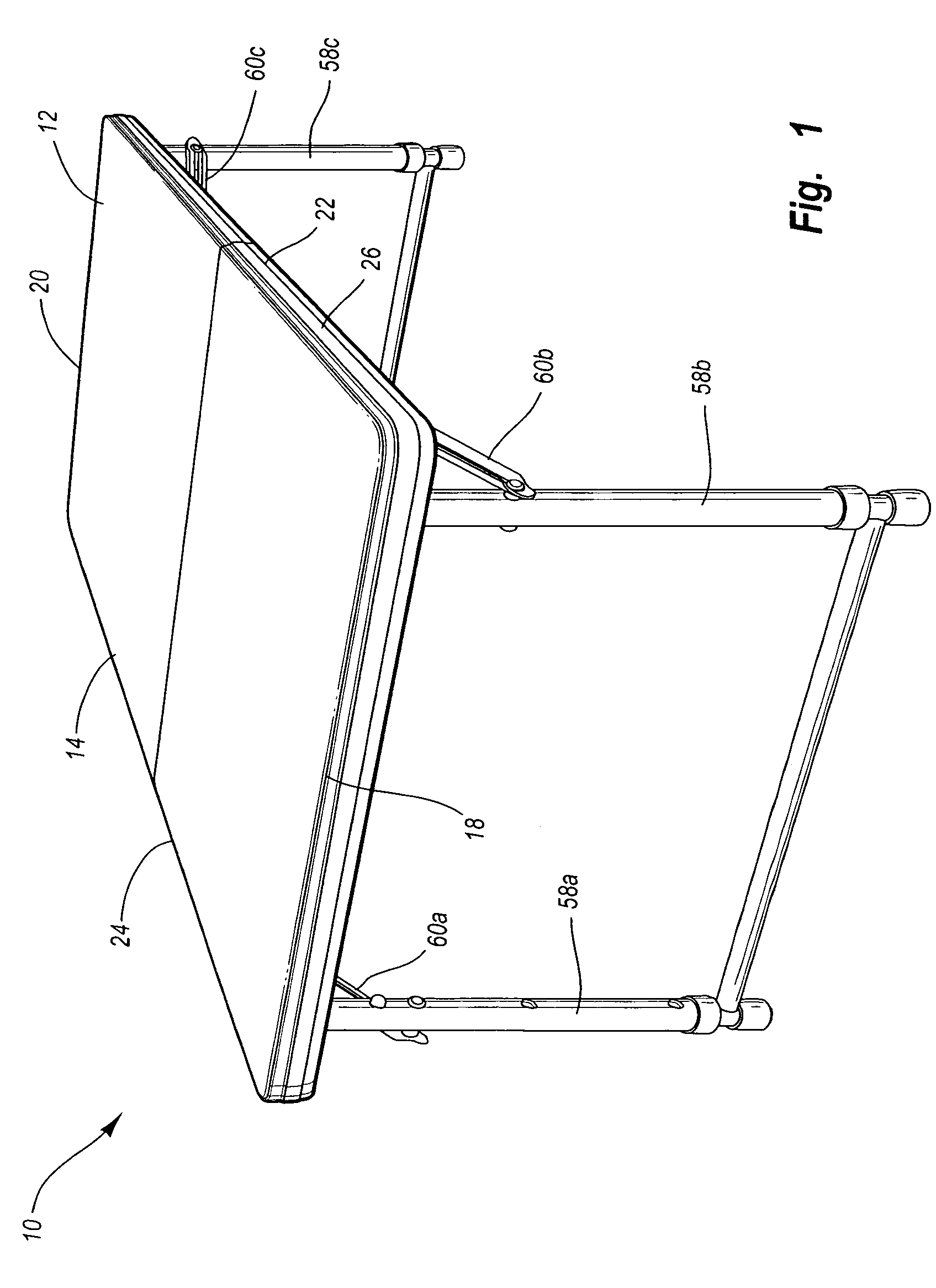 Locking mechanism for a fold-in-half table