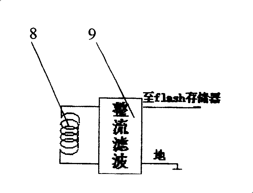 Wireless IC card for data read-write and storage of engine monitoring apparatus