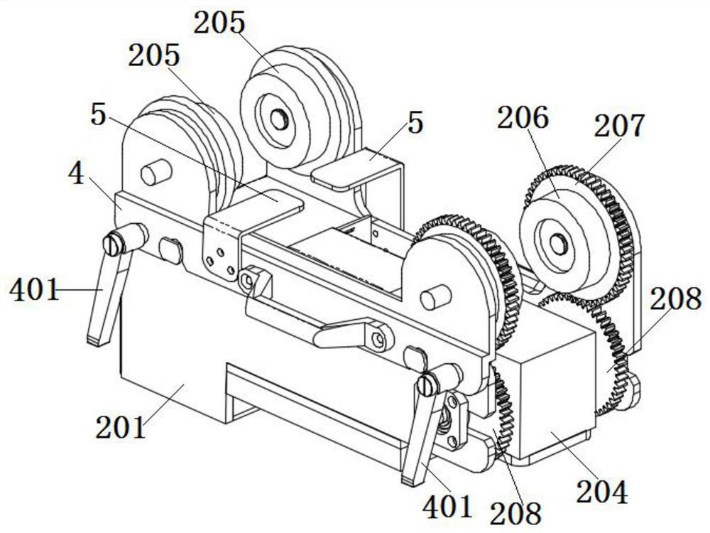 Unmanned inspection trolley for bottom of oversize steel beam bridge