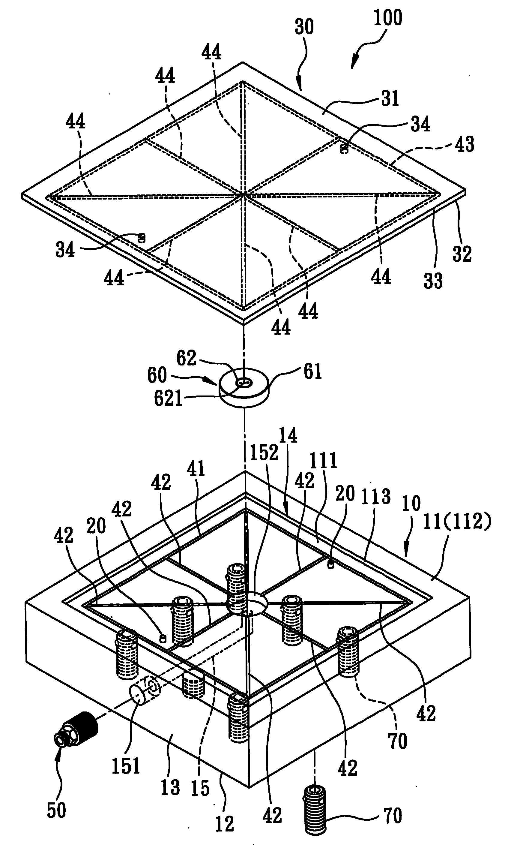 Combined type platform with air flotation and adsorption two-way function