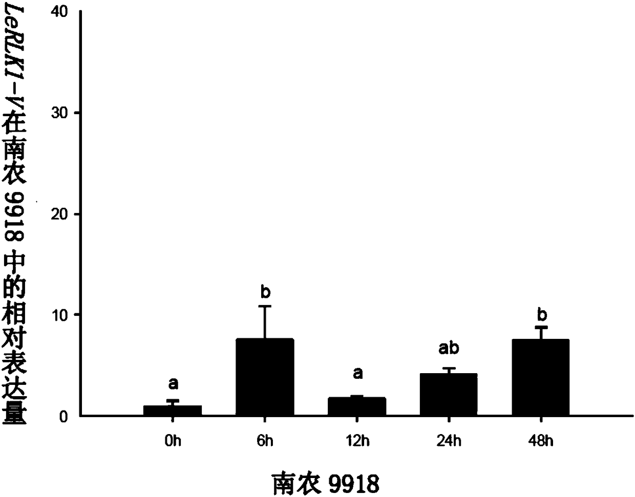 Kinase gene LeRLK1-V, and expression vector and application thereof