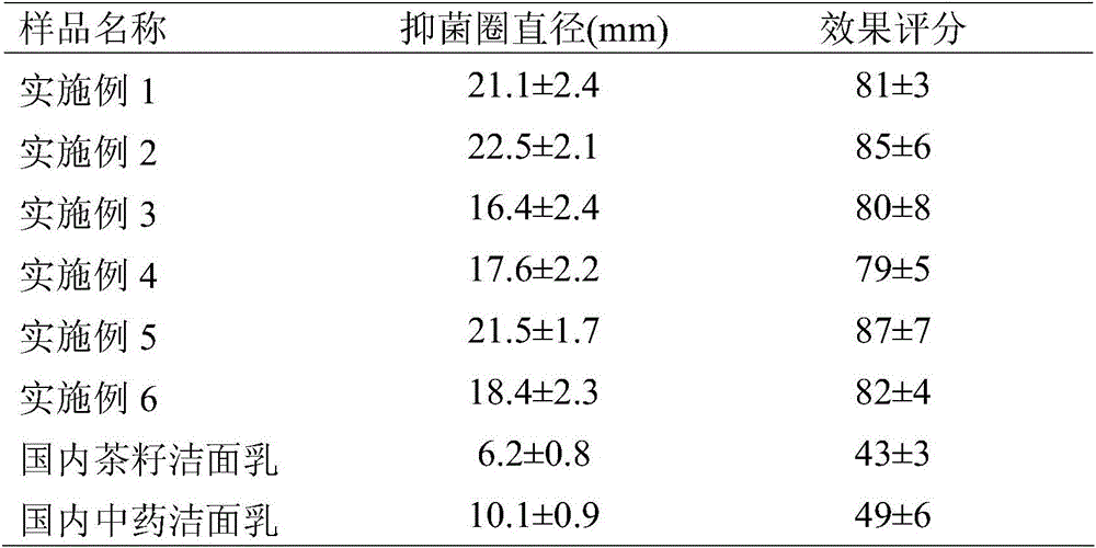 Camellia face cleanser and preparation method thereof