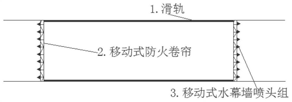 A method for fully enclosed barrier fire extinguishing in highway tunnel fire