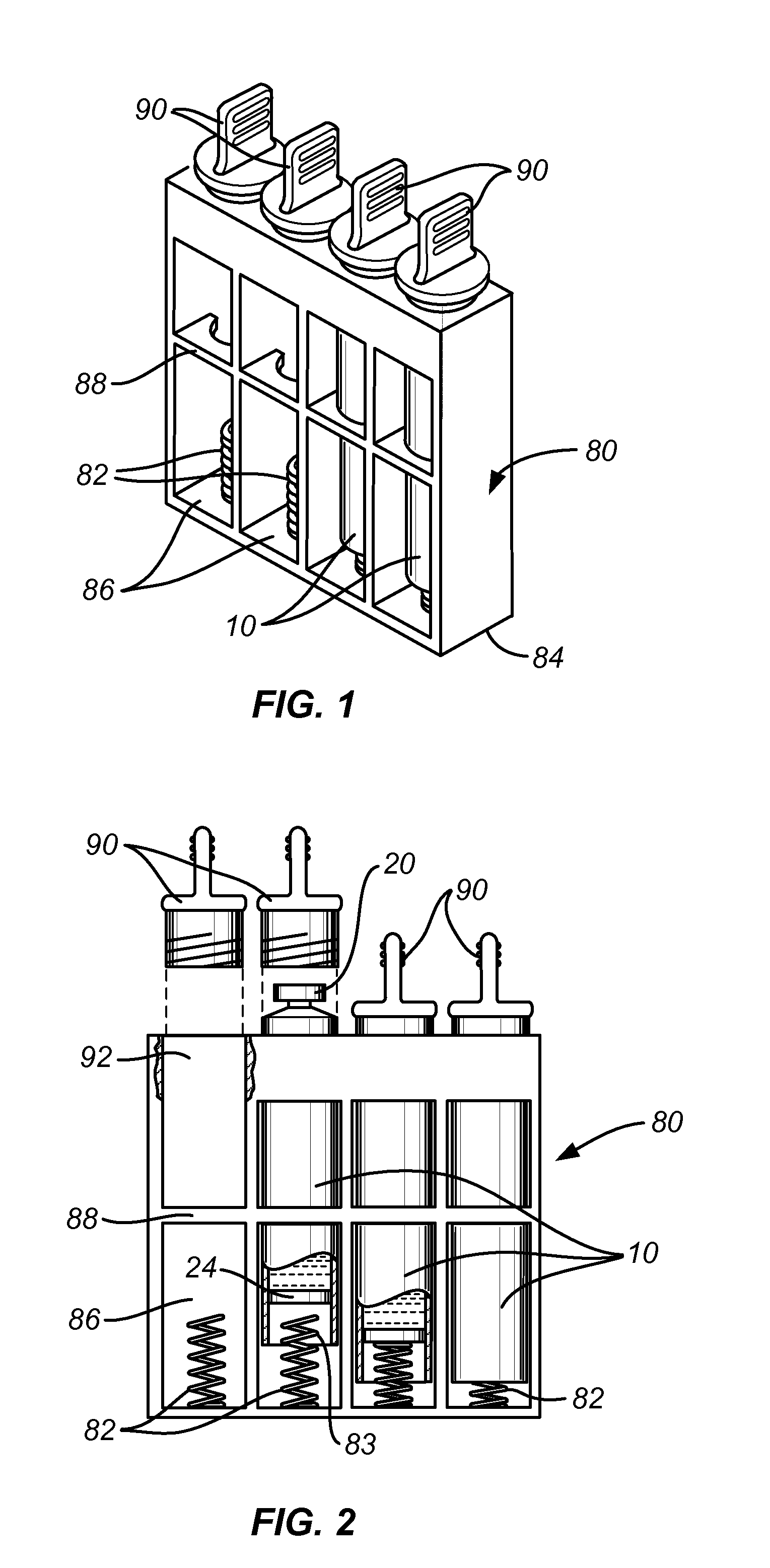 Methods and devices for sterilizing and holding buffering solution cartridges