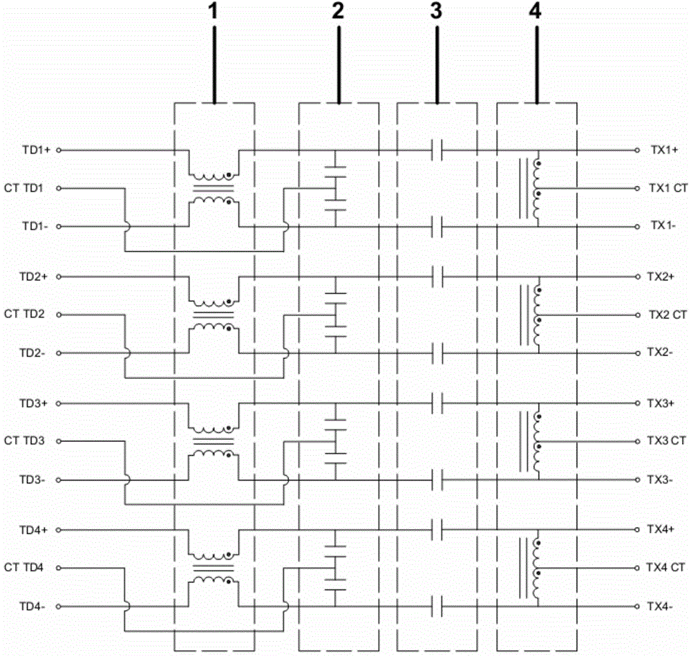 Novel network filter circuit