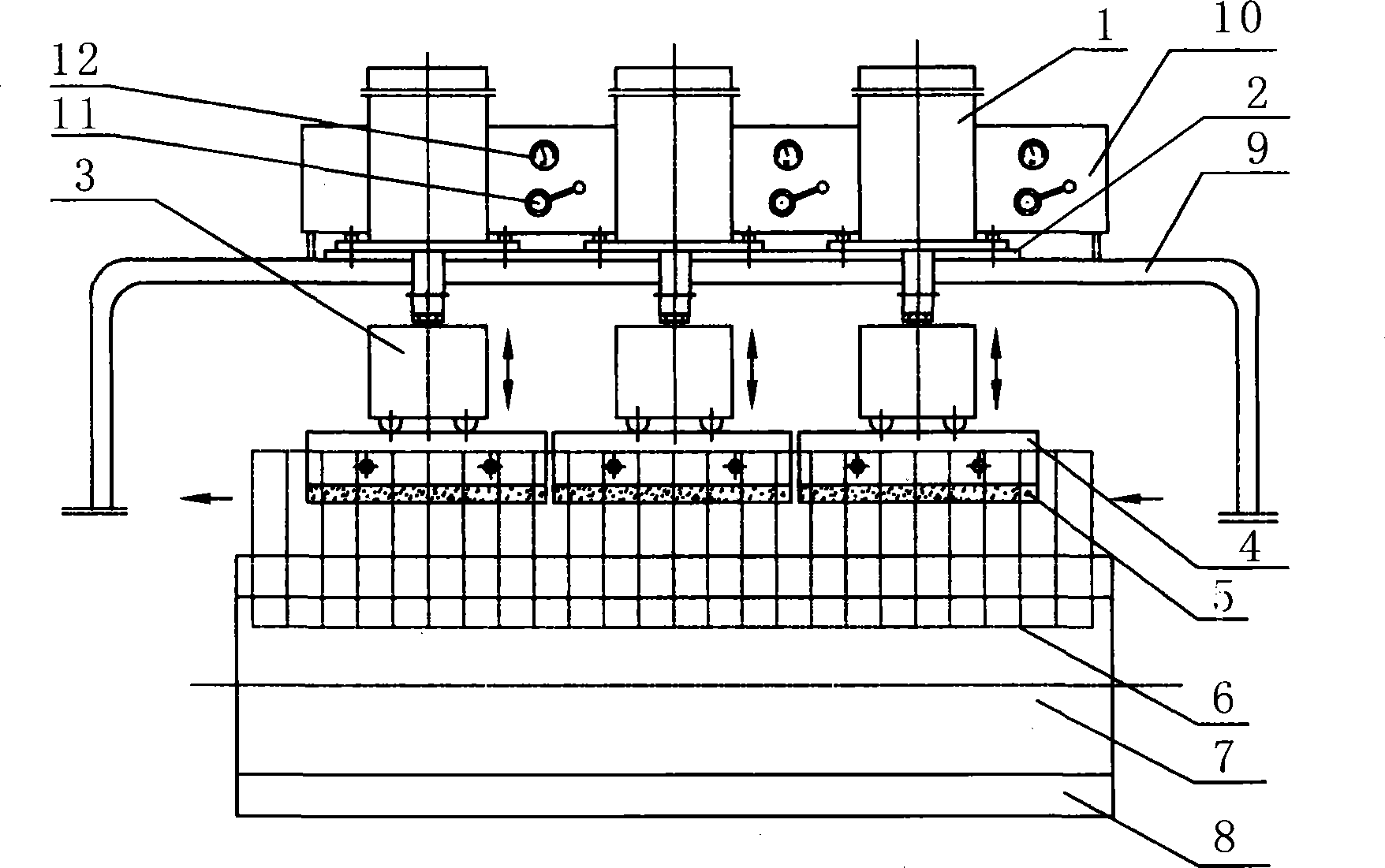 External diameter grinding machine pressurized by cylinder