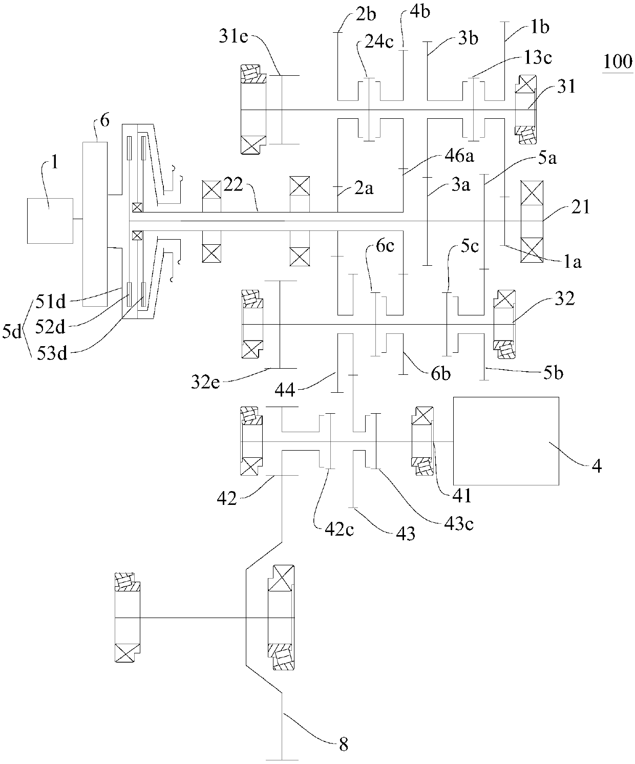 Power driving system for vehicle and vehicle