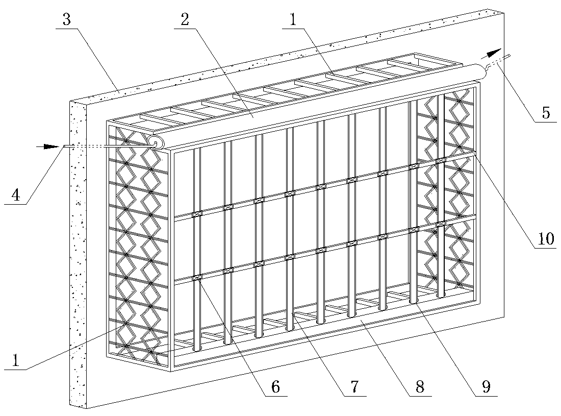 Window fence type split solar water heater