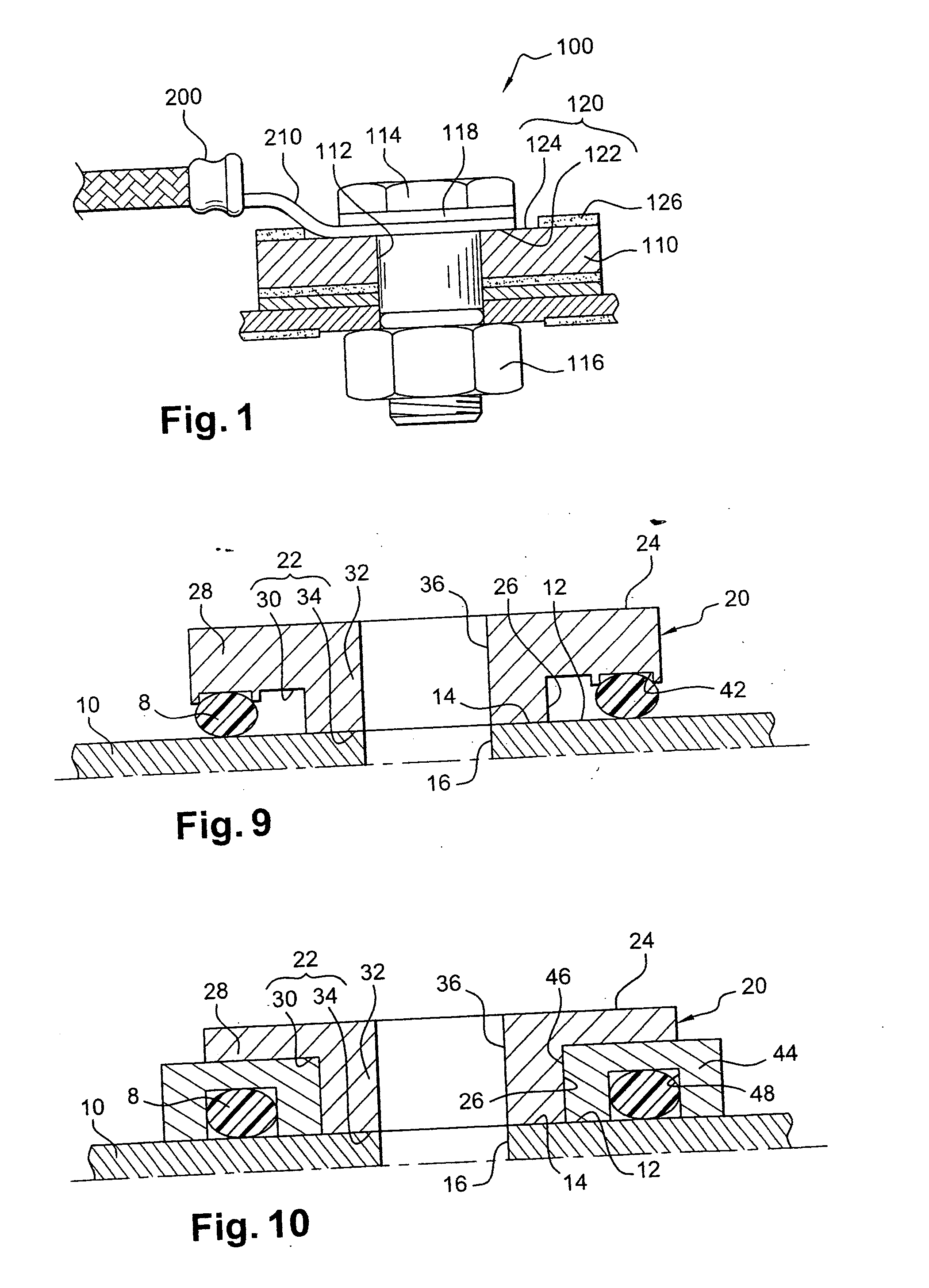 Electrical connection device to make a metallisation point, support equipped with such a connection device and aircraft equipped with such a support