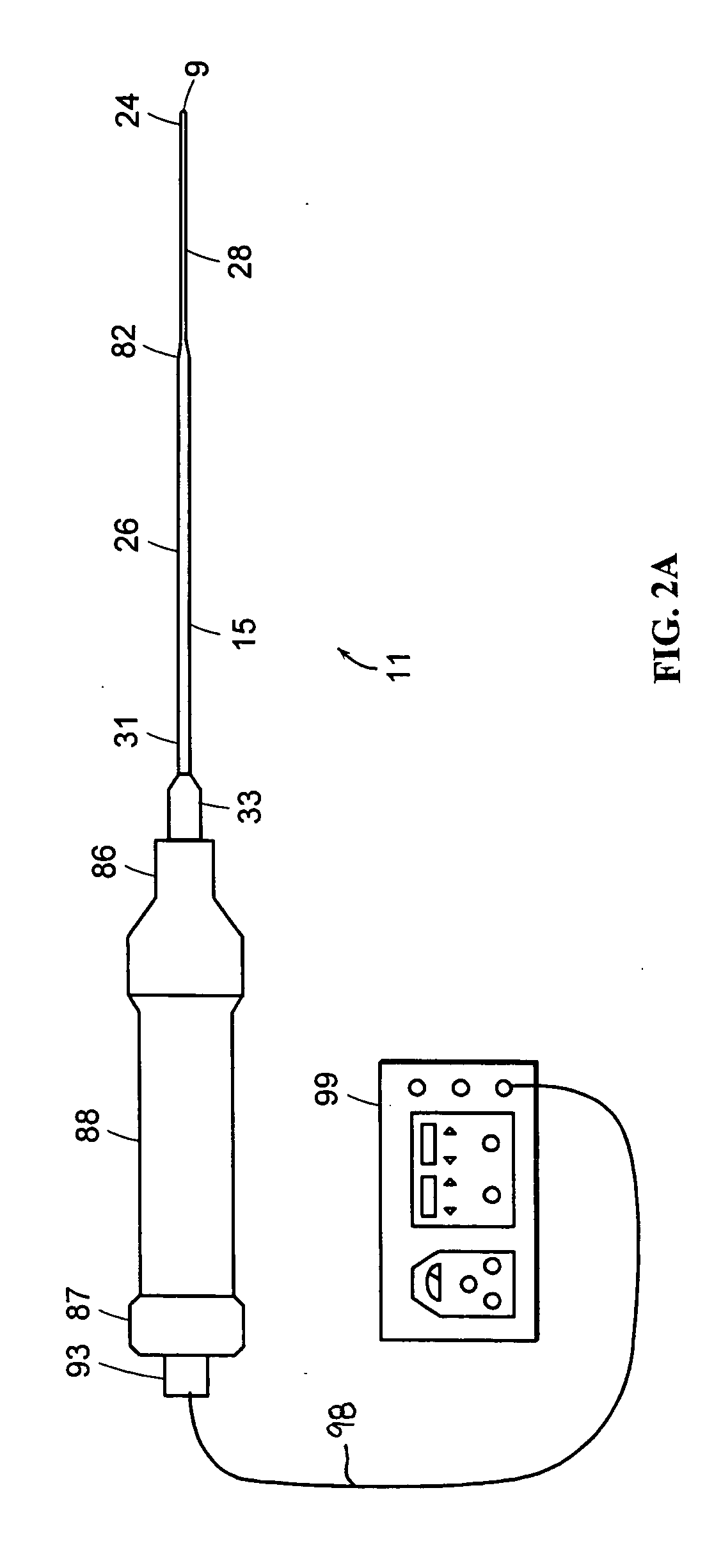 Apparatus and method for an ultrasonic medical device having a probe with a small proximal end