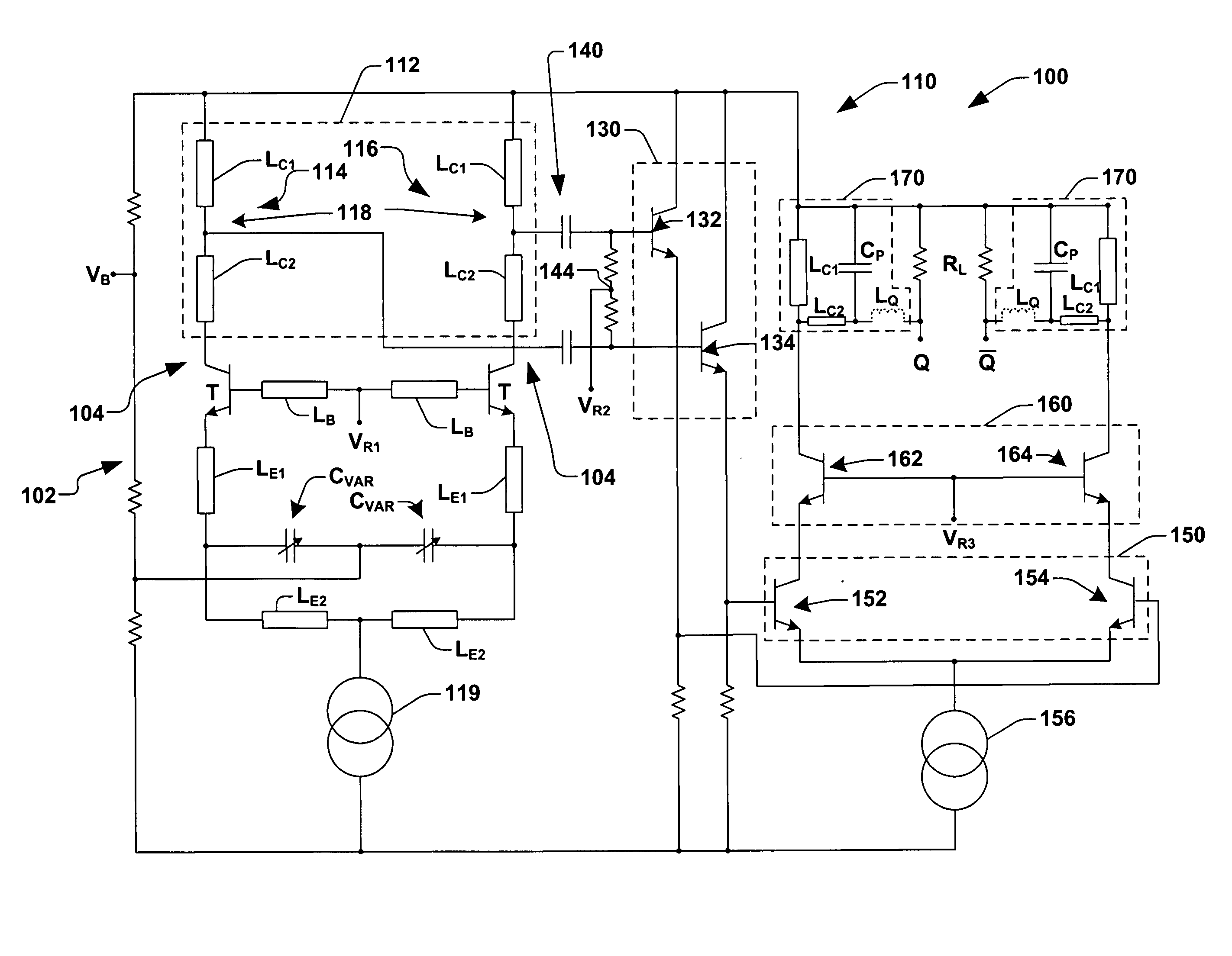 Output buffer with inductive voltage divider