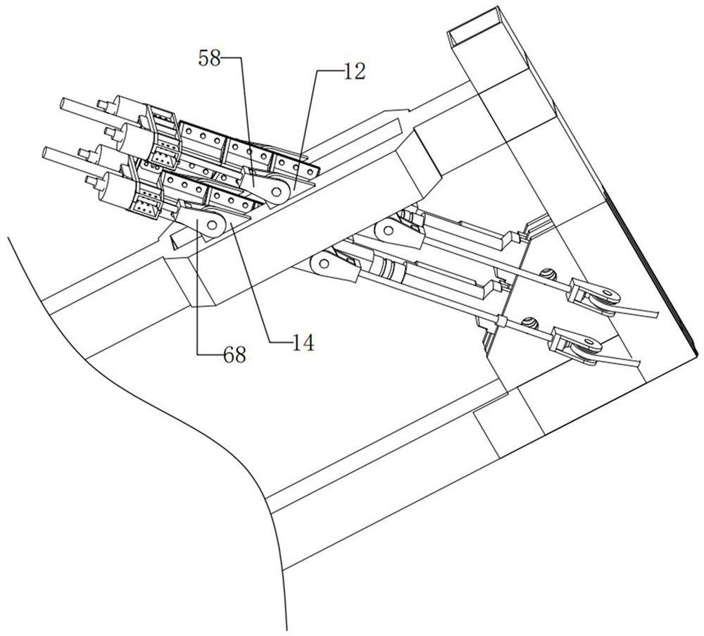 A beam-through double-cable structure and tensioning method