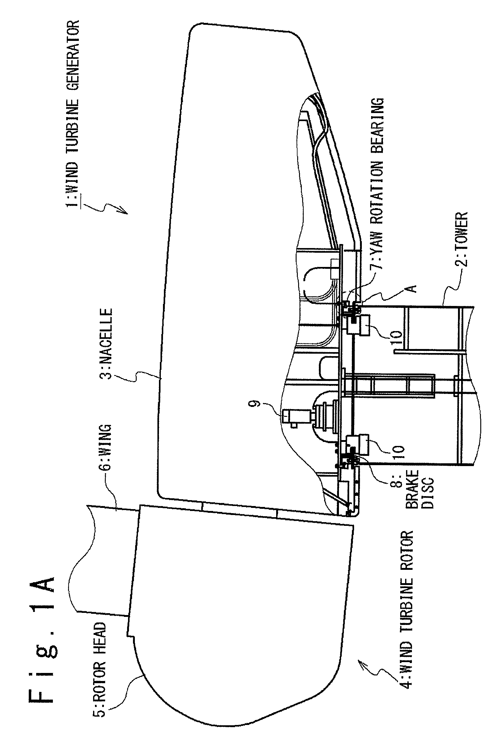Method of lifting nacelle, nacelle lifting mechanism, tower, and wind turbine generator