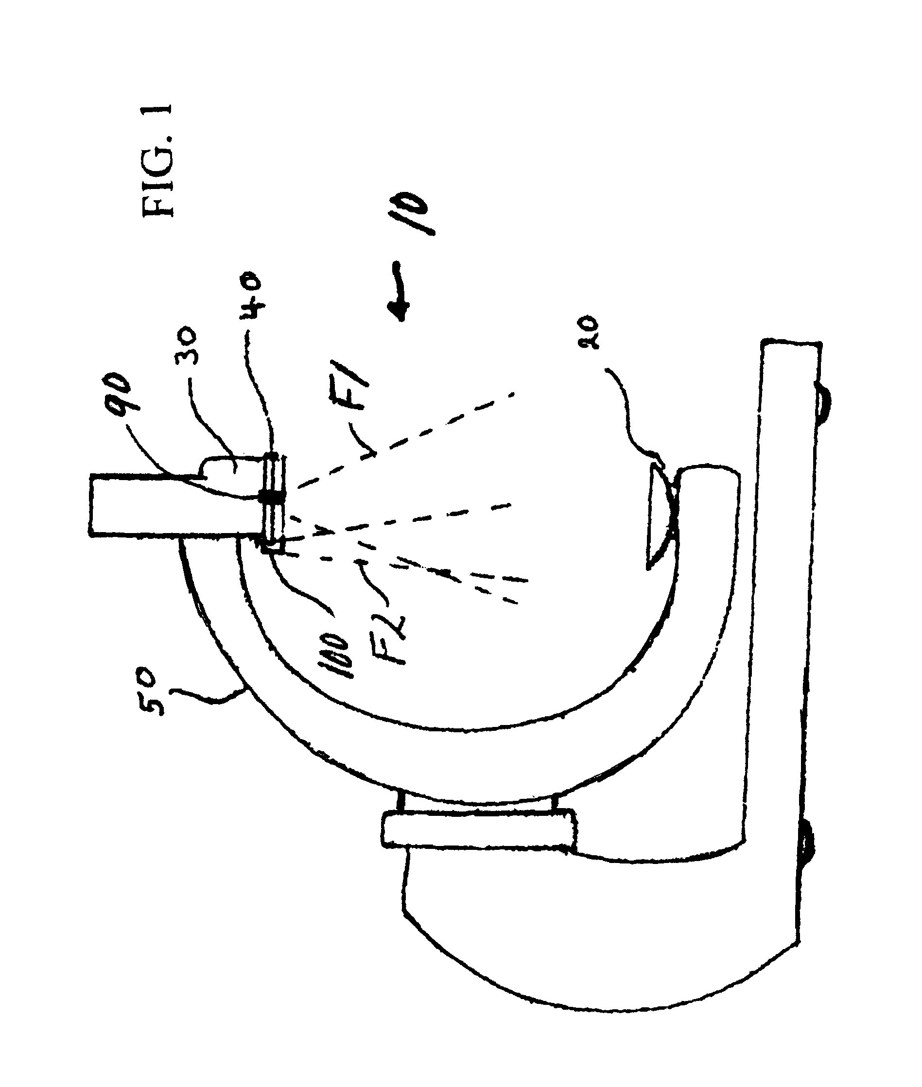 Targeting system for use with x-ray machines