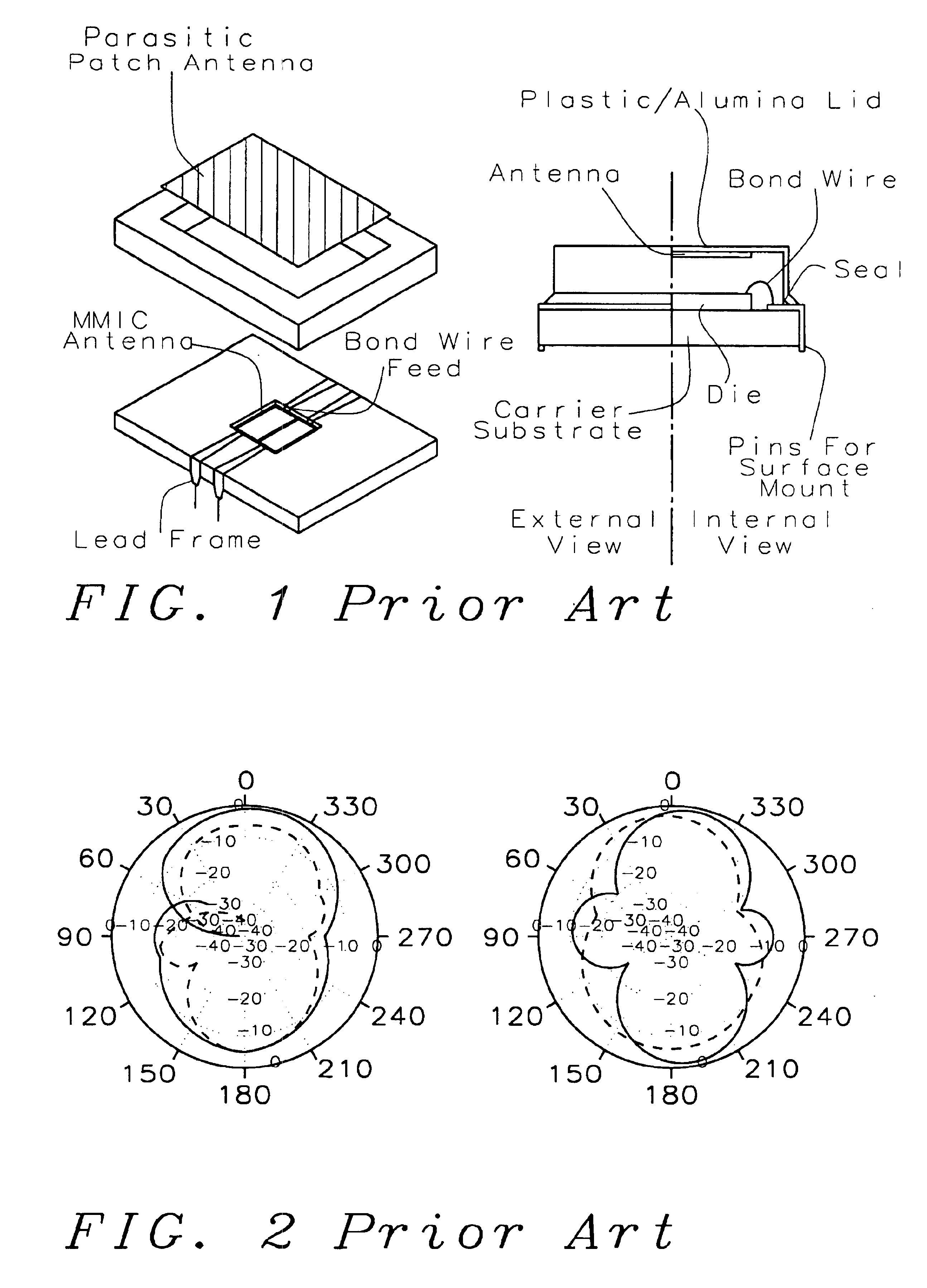 Packaged integrated antenna for circular and linear polarizations