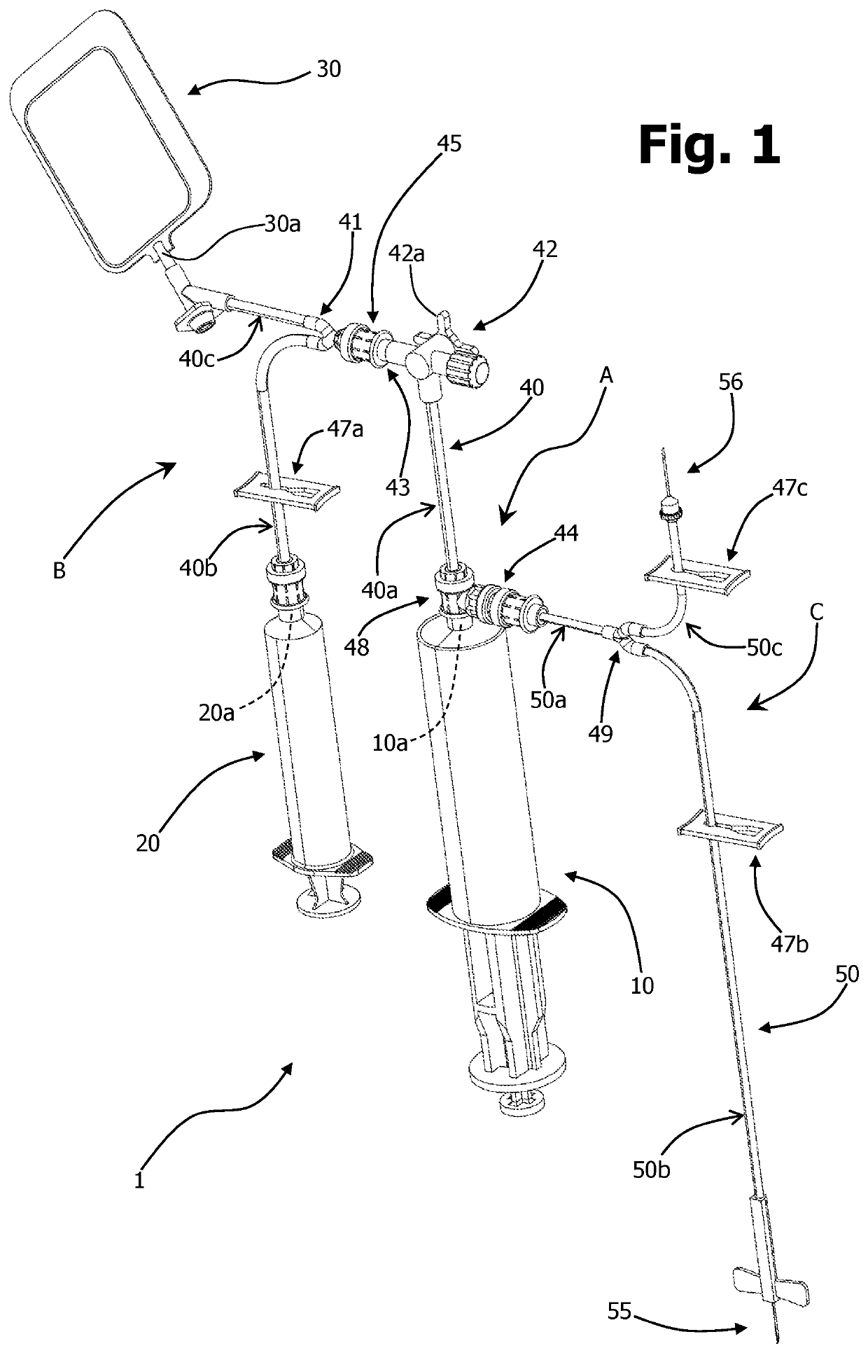 Medical device in particular for the separation of a fluid