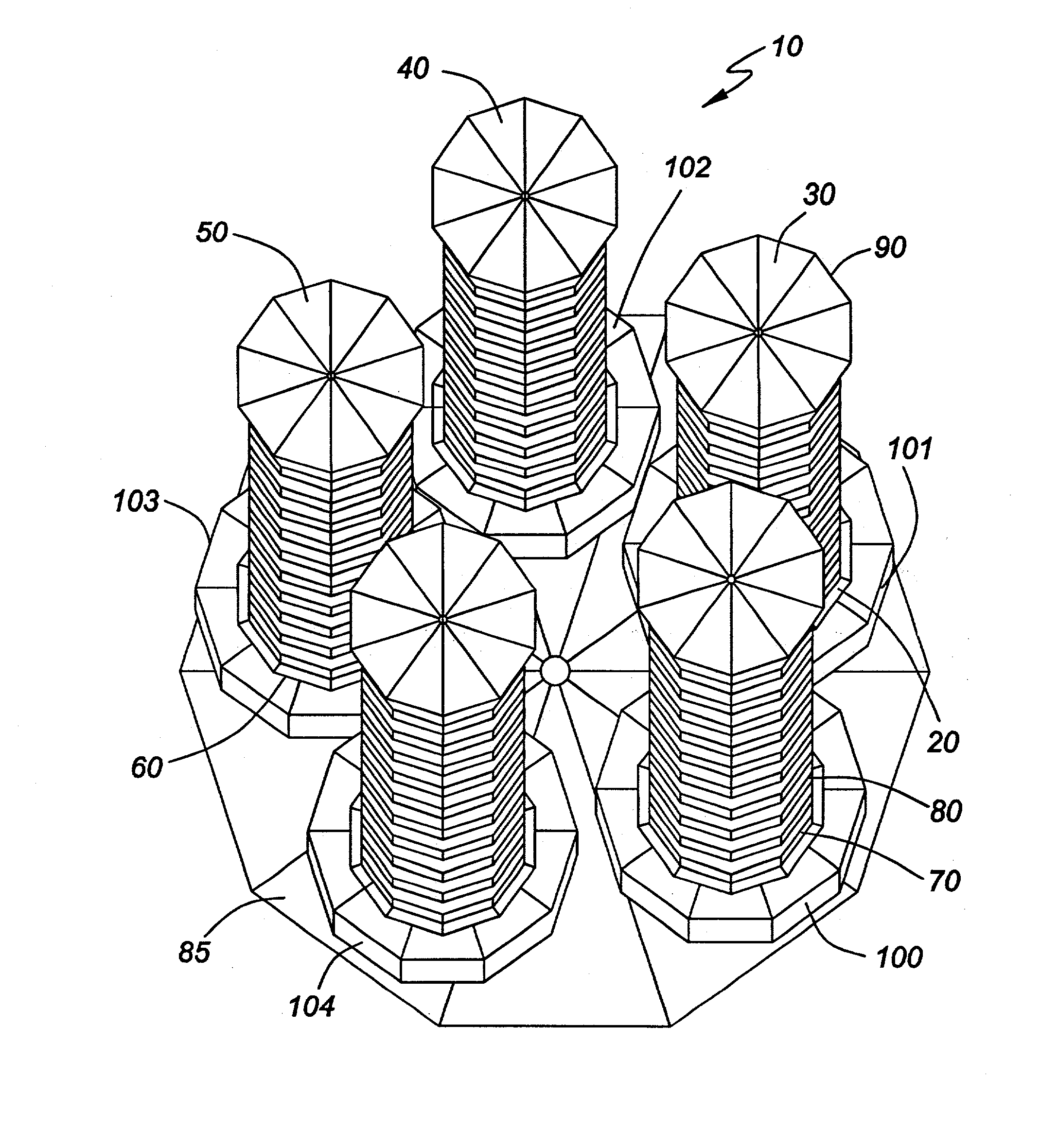 Pentagonal helical antenna array