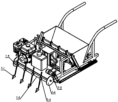 Plowing device for garlic planting machine