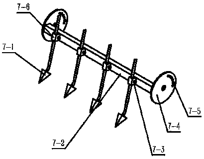 Plowing device for garlic planting machine