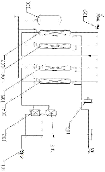 Acetylene drying process and equipment thereof