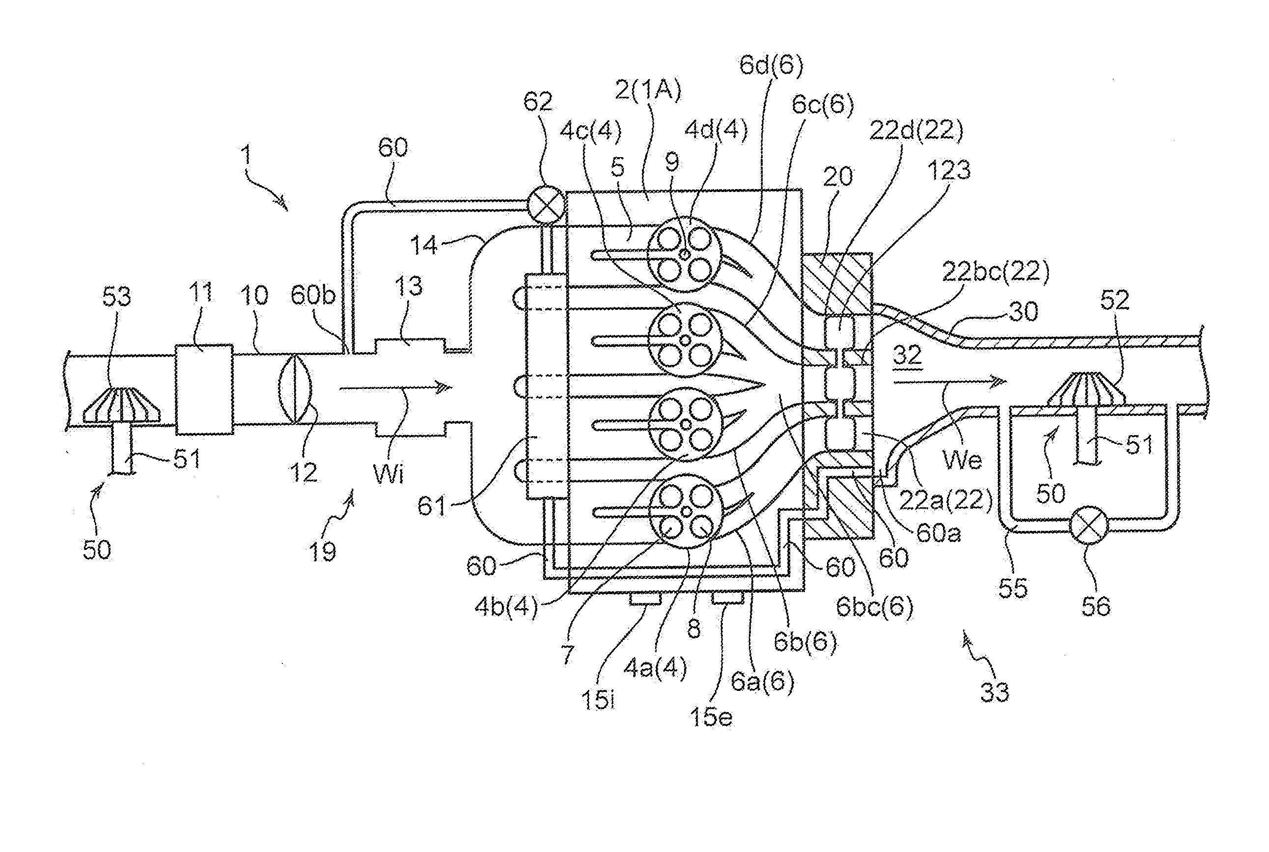 Exhaust device for engine