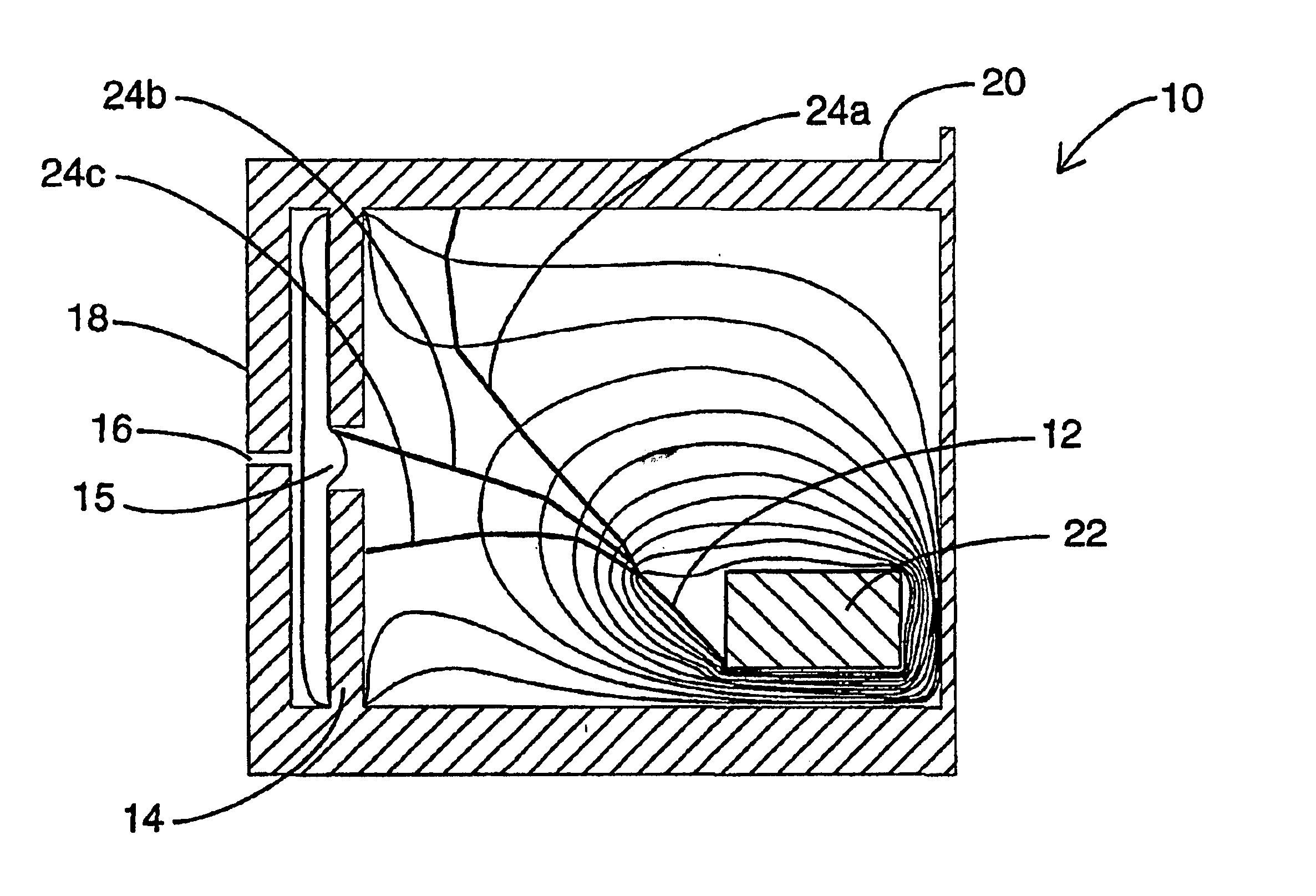 Atmospheric pressure ion lens for generating a larger and more stable ion flux