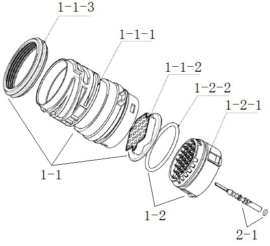 Cylinder penetrating connector
