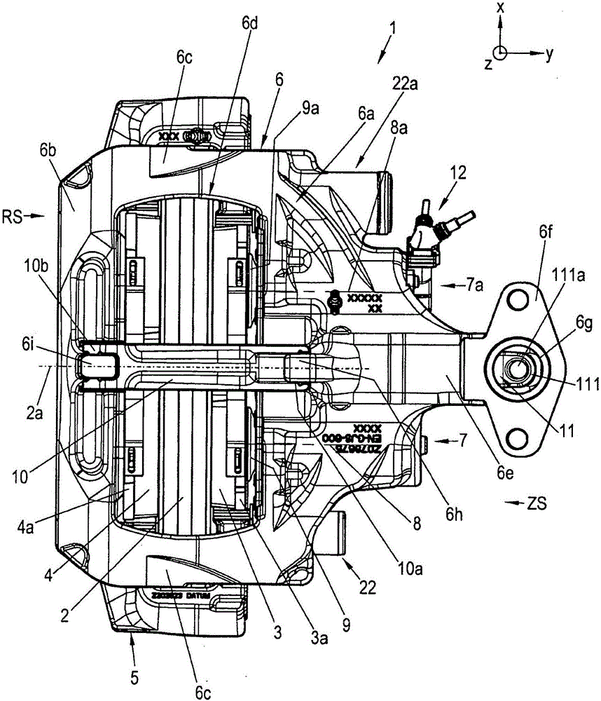 Disc brake, brake caliper, and brake rotary lever