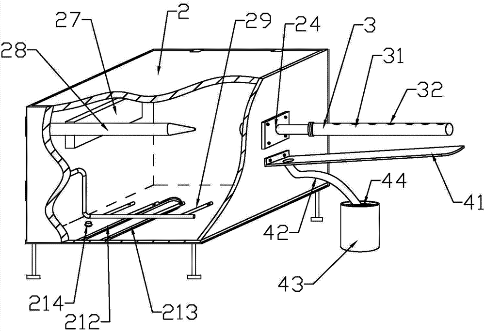 Bottom cold-end spraying device