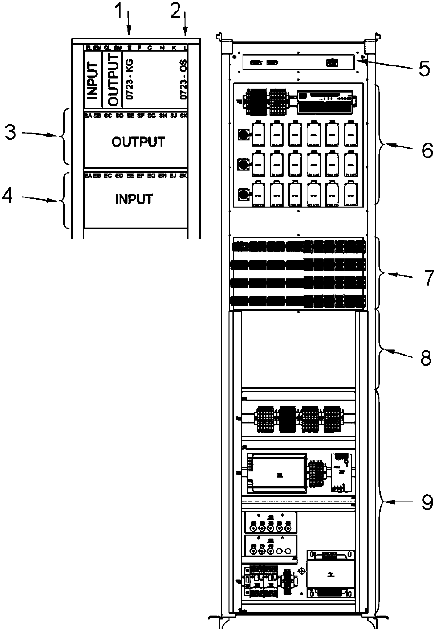 Die-cutting machine electric cabinet test device