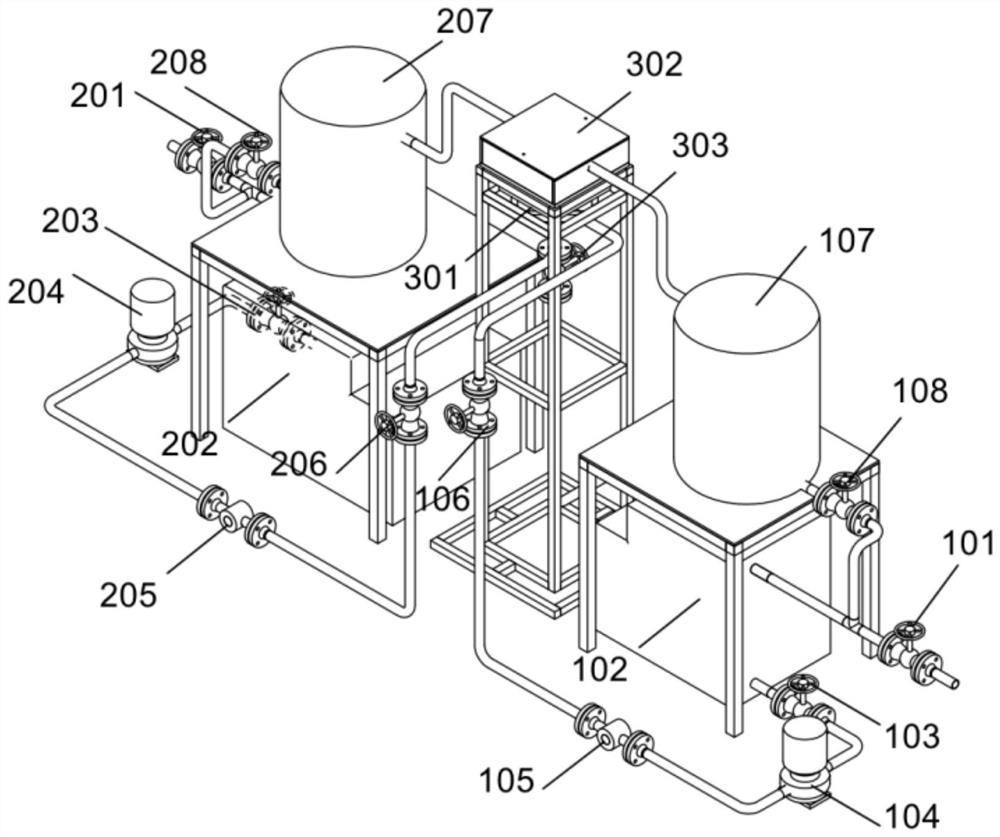 Fluid mixing testing device and testing method