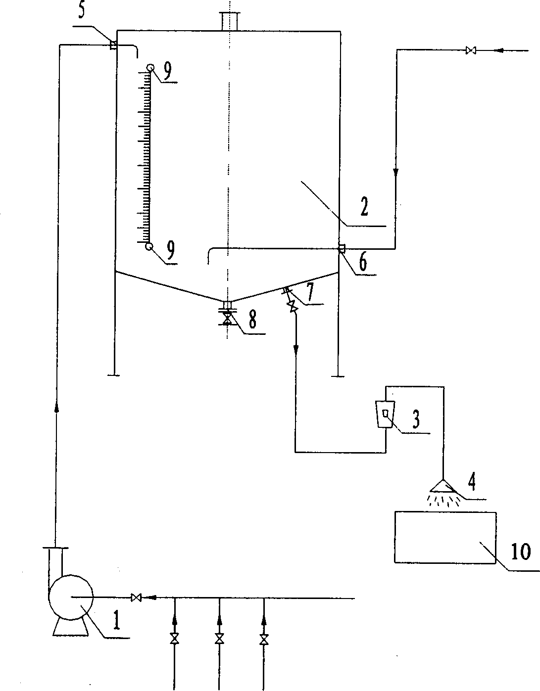 Technology and device for reducing water content in sodium bicarbonate by using filter aid