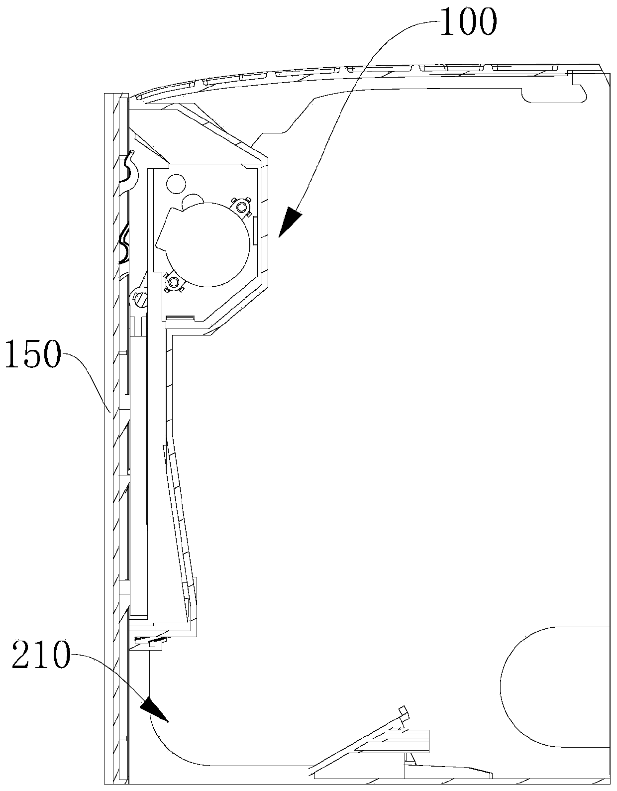 Panel lifting mechanism and air conditioner