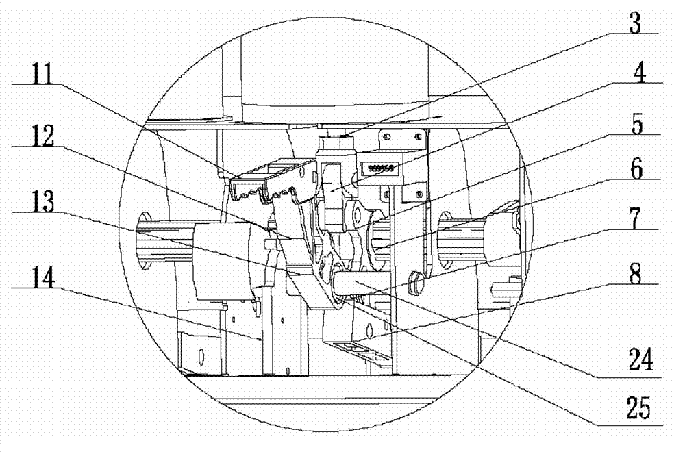 Permanent magnet breaker operation mechanism provided with emergency separating brake device