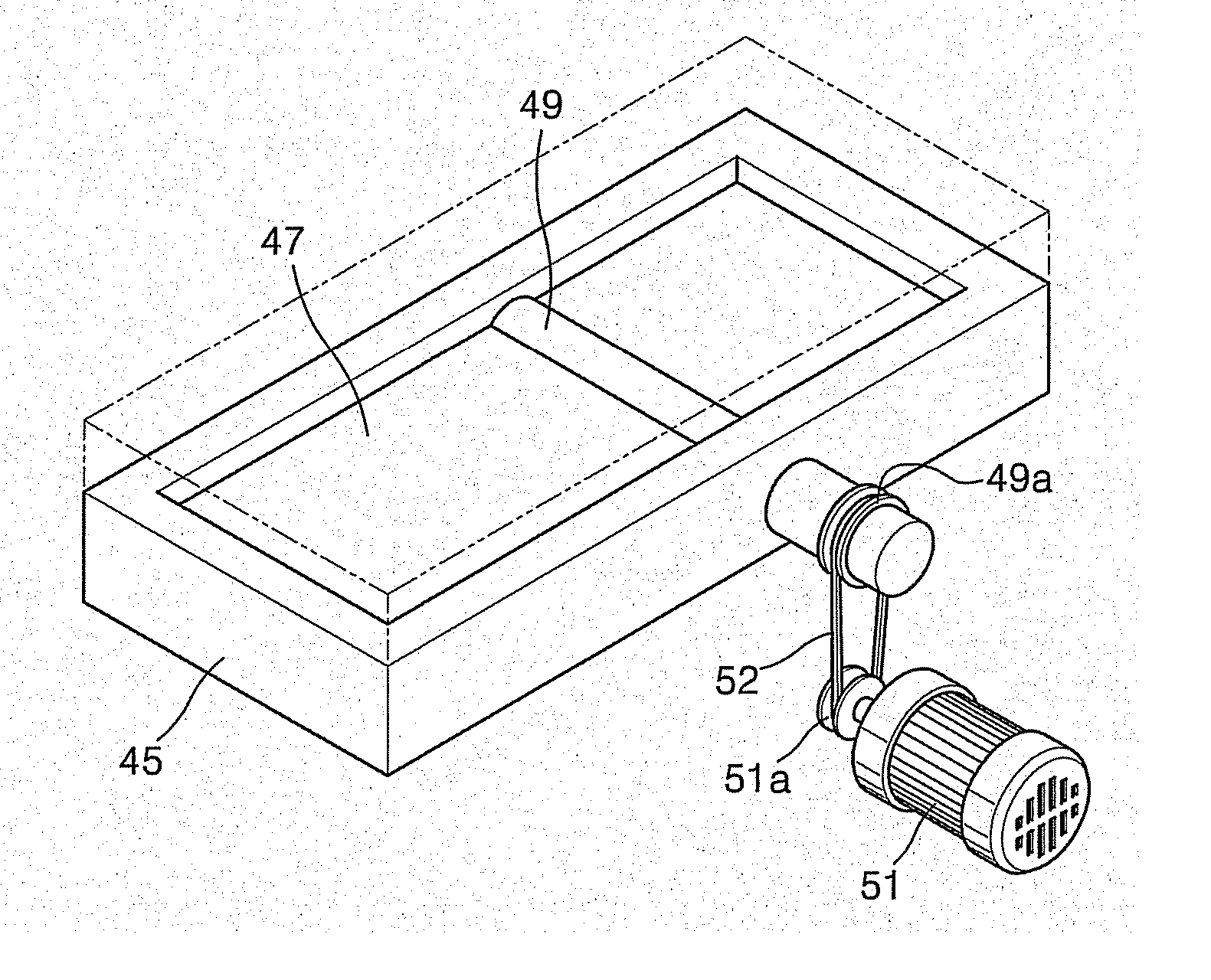 Injection mold having shearing flow making part