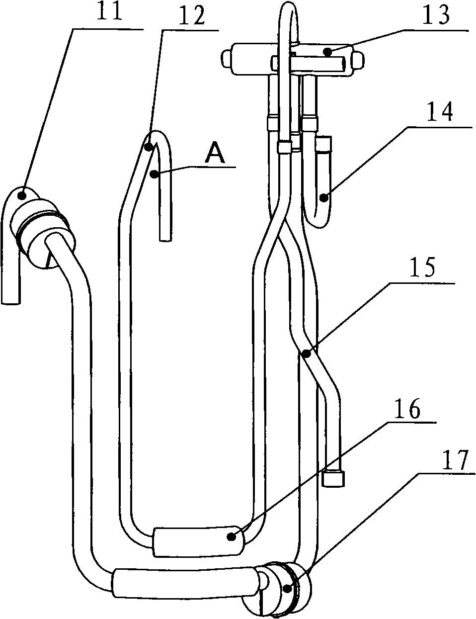 Piping for air conditioner outdoor machine