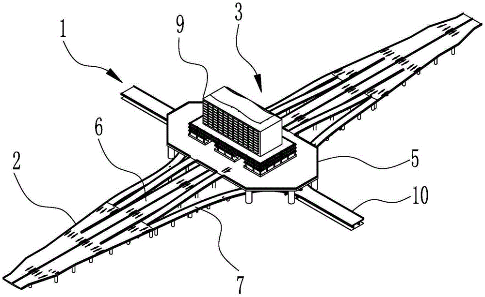 Construction and reconstruction method and structure of interchange