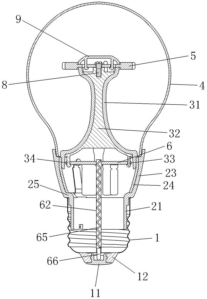A kind of led bulb lamp