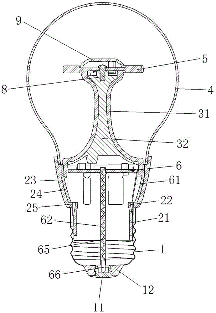 A kind of led bulb lamp