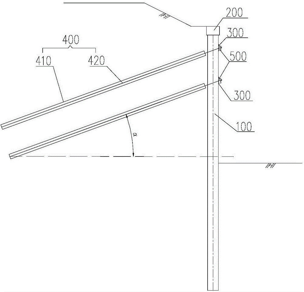 Foundation pit support structure
