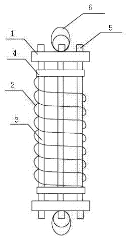 Damping spring of washing and dewatering machine