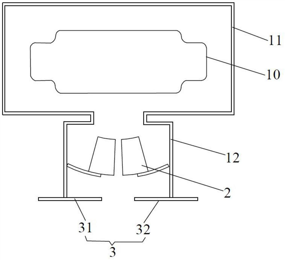 A shielding collimation structure of x-ray source