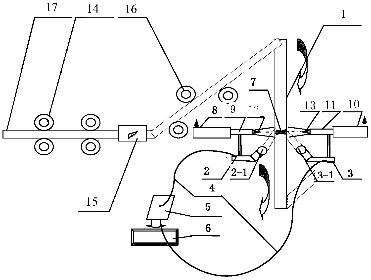 Device and method for double-faced double-arc vertical welding near-infrared vision sensing and penetration control