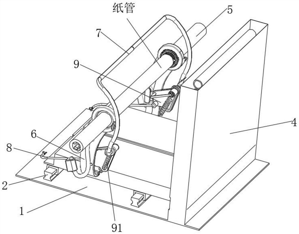 Cotton packaging film winding device with automatic feeding function