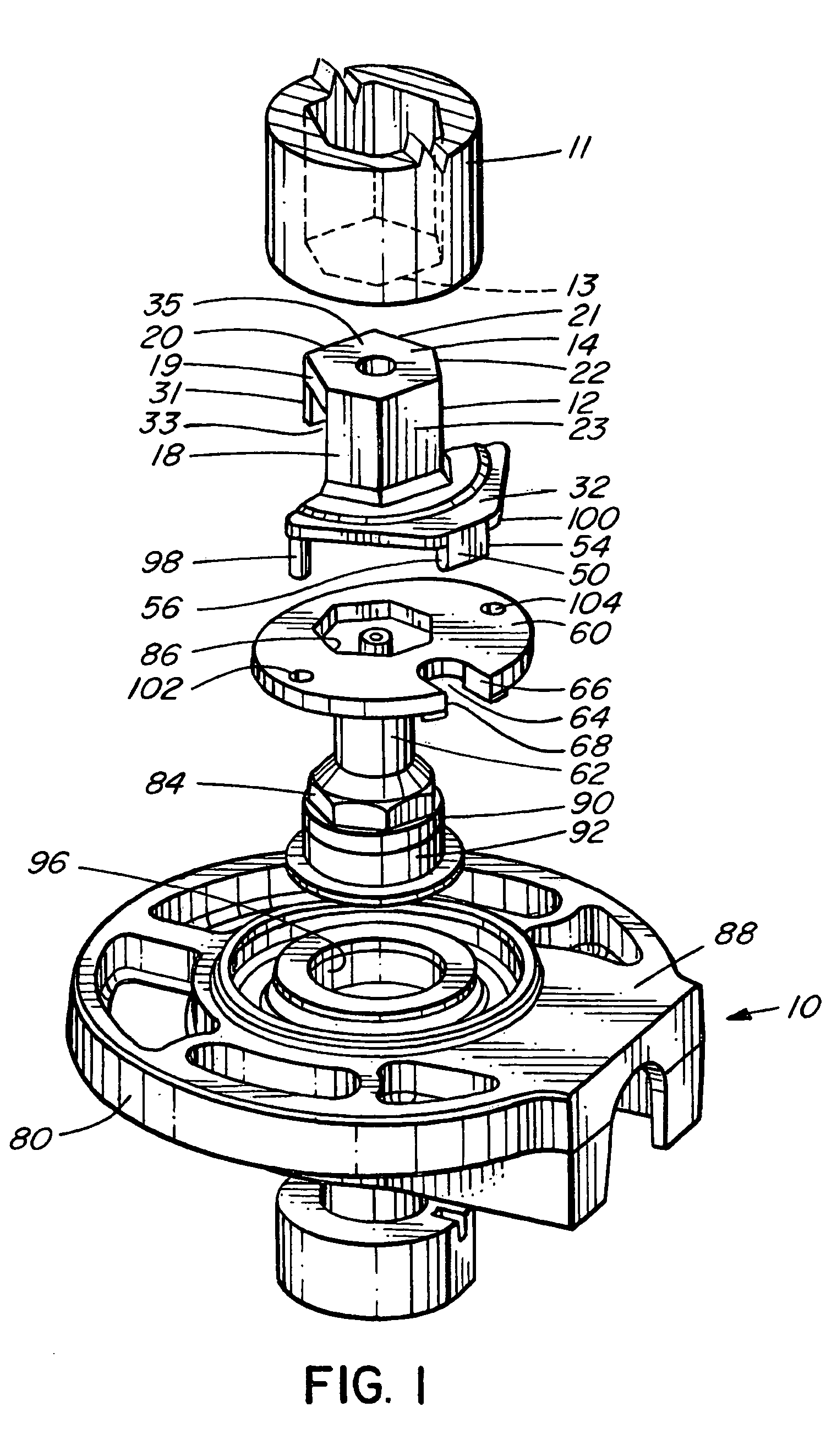 Device for rotating with a multisided socket